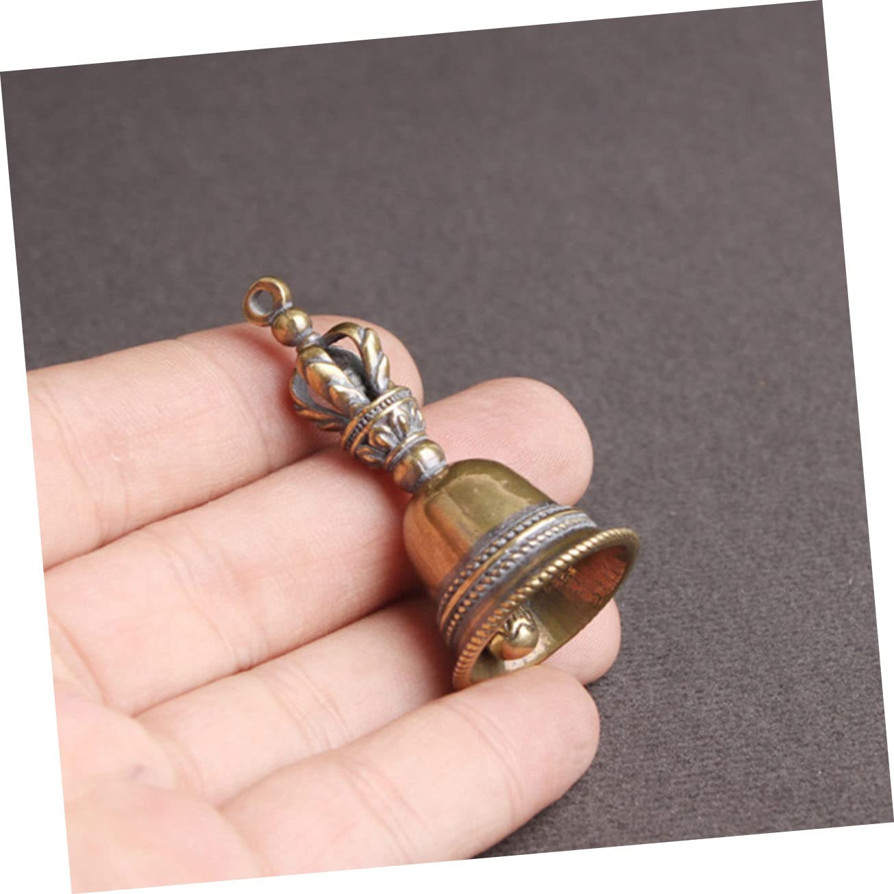 Amosfun 20 Pz portachiavi a campana anello ciondolo anello pendente bell chiamare campane campana dell'altare portachiavi musicale rituale dell'altare campane delle streghe ottone