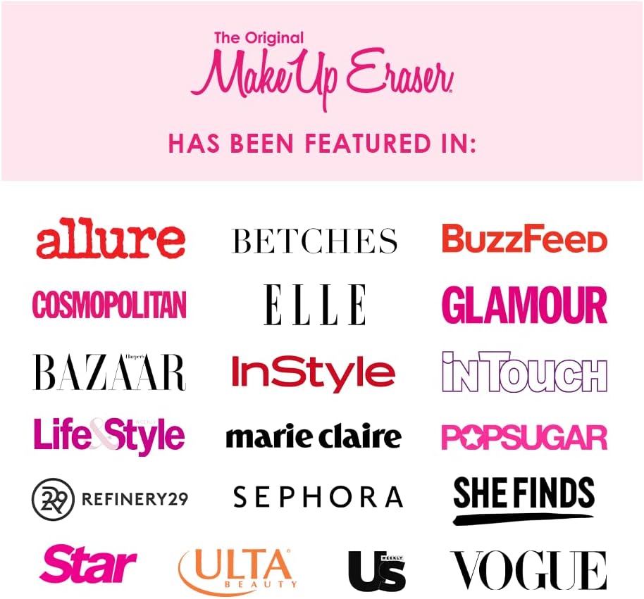 MakeUp Eraser, 7-Day Set, Erase All Makeup With Just Water, Including Waterproof Mascara, Eyeliner, Foundation, Lipstick, and More! Special Delivery, 7 ct.
