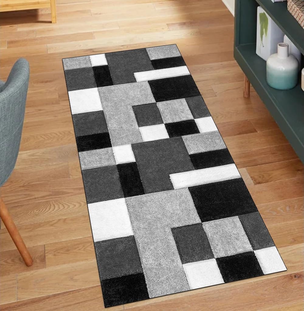 Alfombra de pasillo para salón gris, pasilleros largos que protegen tu suelo