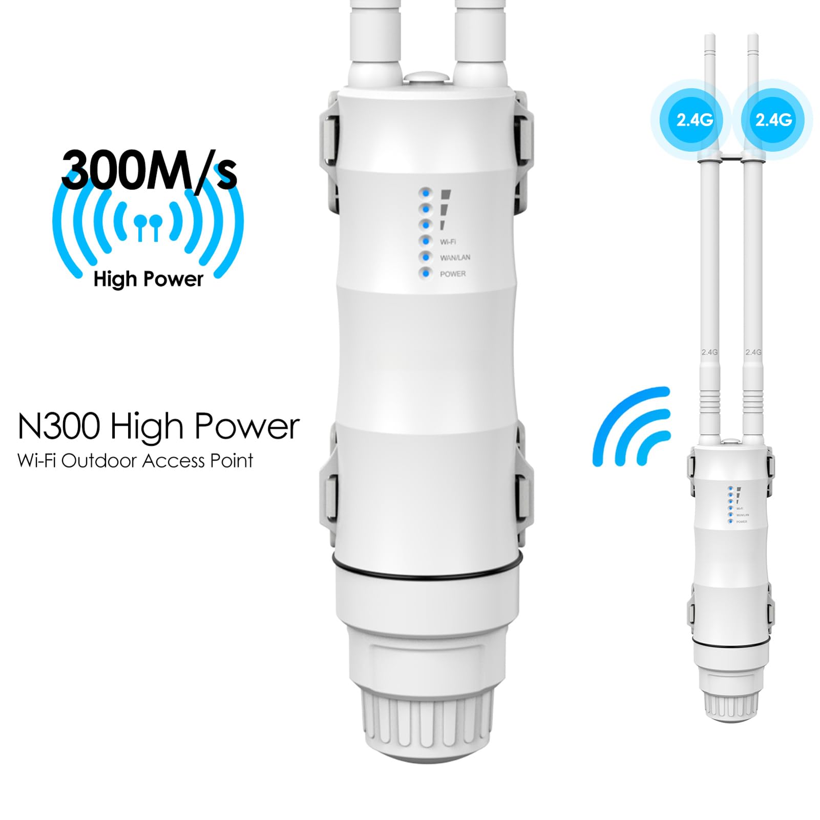 Router WiFi Dual Band 2 4G 5G Ripetitore Wireless Amplificatore di Segnale Internet Multimodo con Antenne Elevate IP67 per Interni ed Esterni