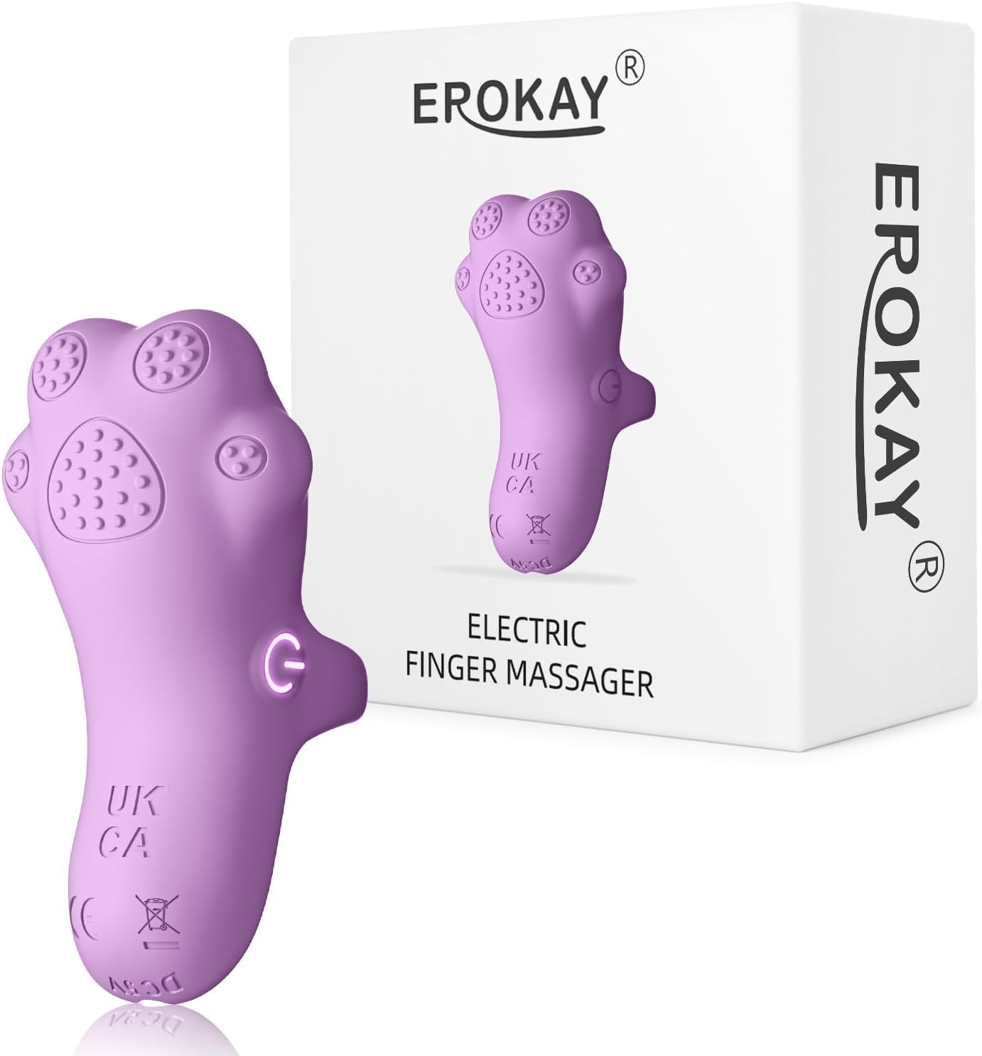 Mini Cat Claw Massage Ball, Portable Rechargeable Waterproof Finger Massager for Body Relaxation