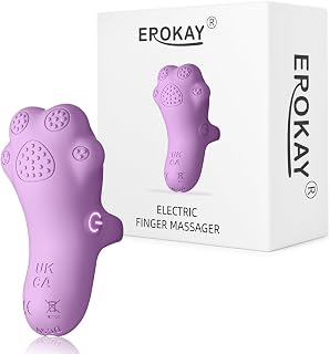 Mini Cat Claw Massage Ball, Portable Rechargeable Waterproof Finger Massager for Body Relaxation (Lavender)