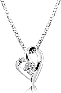 [シアーズ] ネックレス レディース オープンハート キュービックジルコニア 1粒 CZ p6127-pp