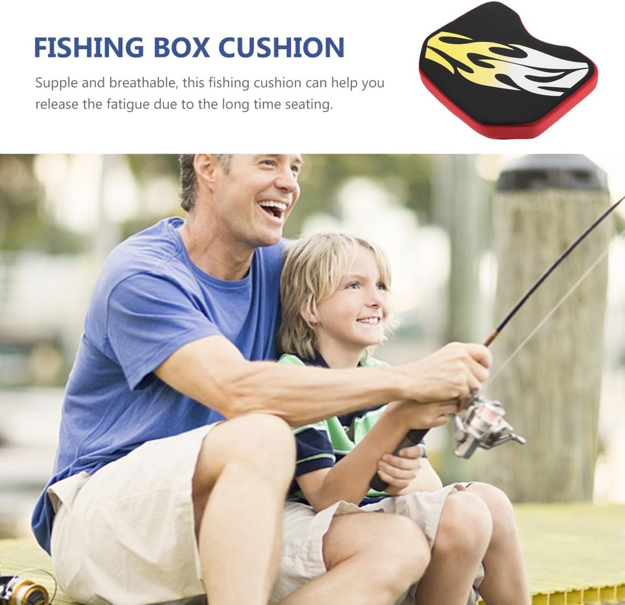 SUPVOX Fishing Seat Cushion Camping Seat Pad Boat Seat Cushion Suction Cups Comfortable Waterproof for Anglers
