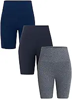 Kit Com 3 Bermuda Short Legging Academia Fitness Feminina (BR, Alfa, XXG, Plus Size, Regular, 3, Colorido)
