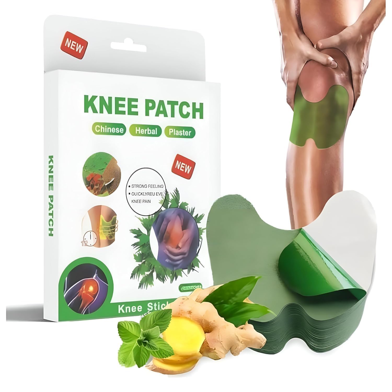 AROEVE Knee Patch for Pain Relief Herbal (Pack of 20) | Long-Lasting Knee Comfort Support for Walking, Stairs & Daily Movement | Herbal Knee Pain Relief Patches-picture-14