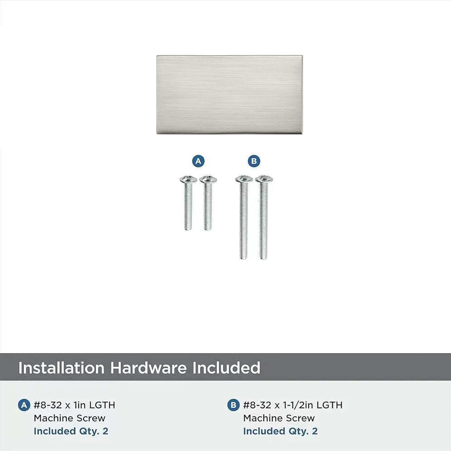 khtumeware 20 Pack Square Brushed Nickel Cabinet Knobs for Drawers and Cupboards-Screw-On,1-9/16 Inch,Satin Nickel,5/8 Inch Hole