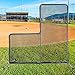 Baseball L Screen,Pitching Screen Softball, L Screen Baseball Screen, 7x7ft Baseball Pitching Screen, Portable Baseball Safety Screen With Wheels, Heavy Duty Steel Frame Baseball Training Equipment