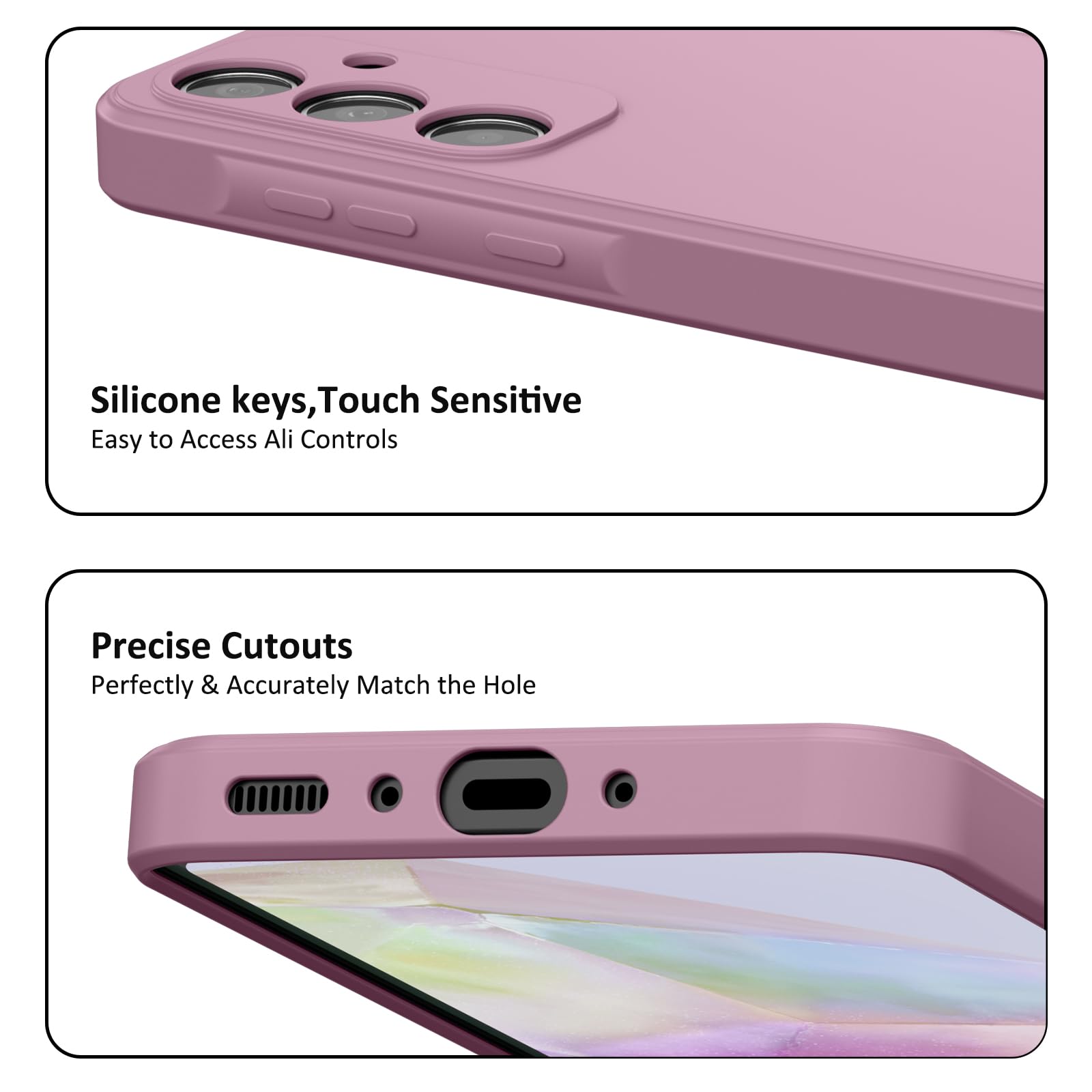 Vancle Etui do Samsung Galaxy A35 5G z 2 x szkłem pancernym i smyczą – miękkie silikonowe etui na telefon komórkowy 6,6", odporne na uderzenia z wyściółką z mikrofibry do Samsung A35 5G Case