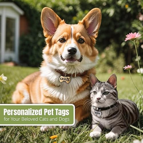 Zorweet Dog And Cat Id Tags Engraved For Pets Personalized Engraved And Personalized Stainless Steel Id Tags Custom Text Engraved On Both Sides thumb #6
