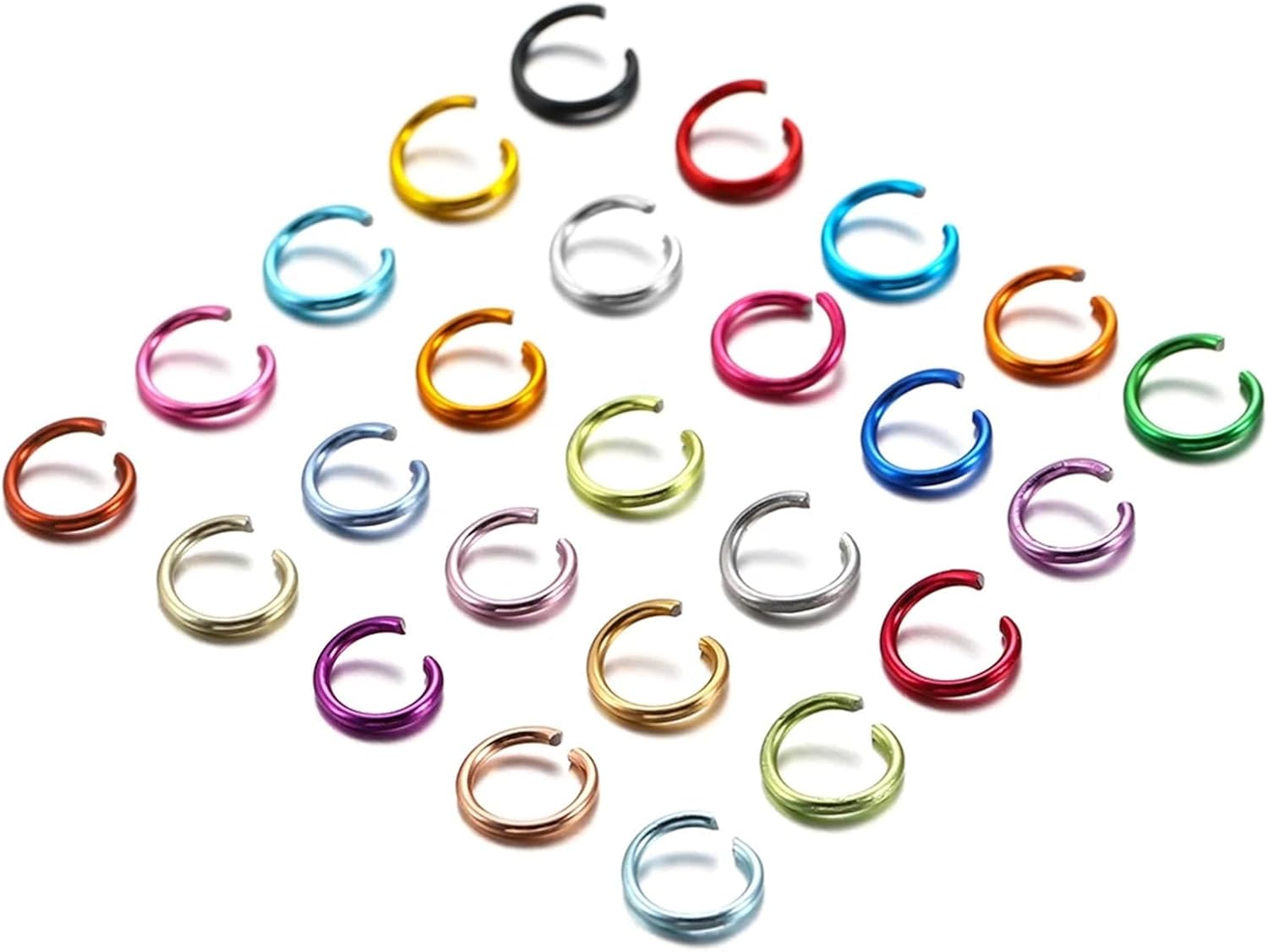Jump Rings for Jewelry Making 3000pcs/lot 6 8 10 mm Aluminum Soft Open Jump Ring Split Rings Connectors for DIY Jewelry Making Findings Supplies Accessories for Keychain, Necklace(6.5mm)