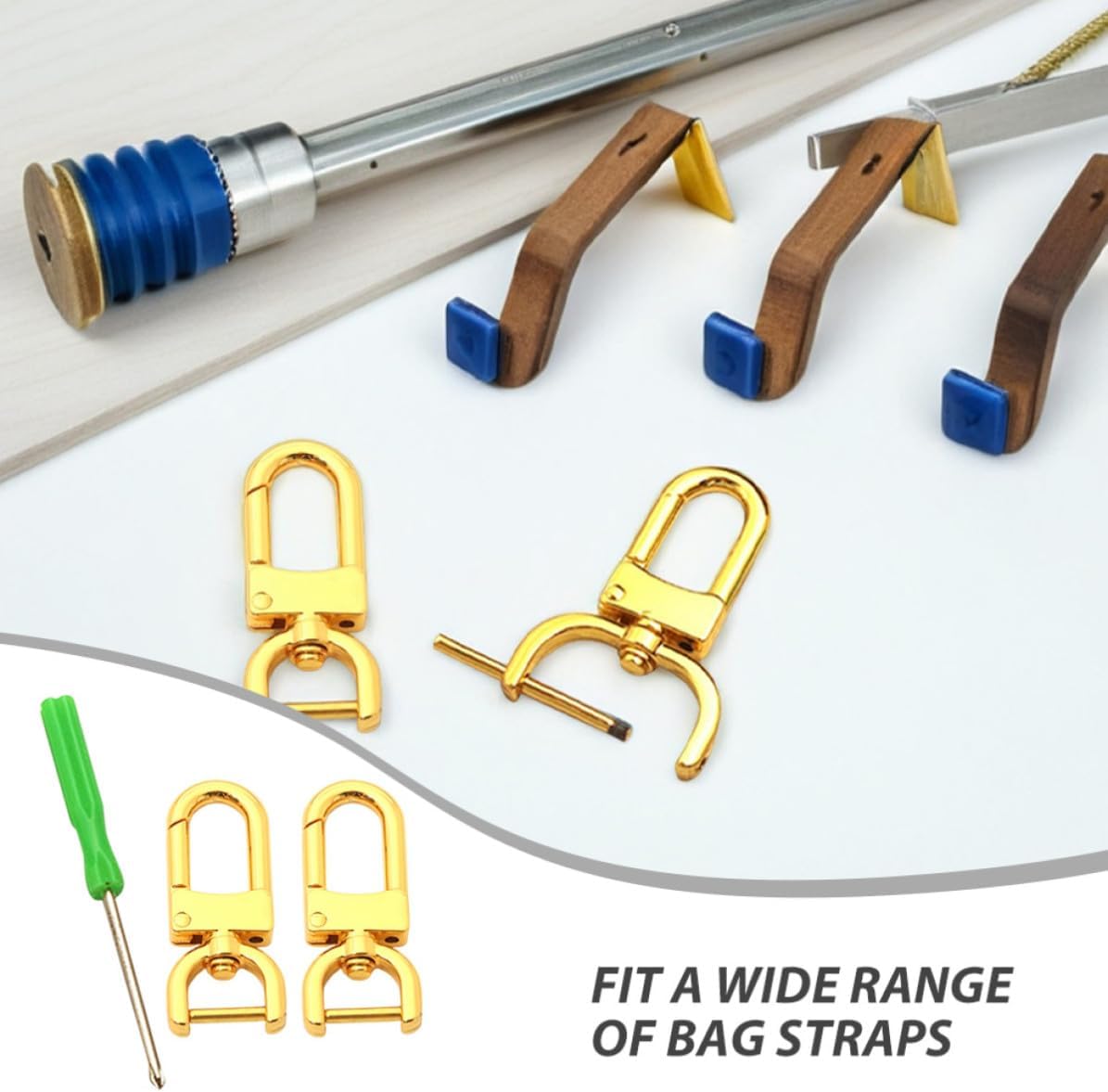 2pcs Metal Buckle Clips with Screw in Design, Sturdy Metal Clasp Hooks for Backpacks and Bags, Easy Installation and Universal Compatibility for Travel and Outdoor Activities