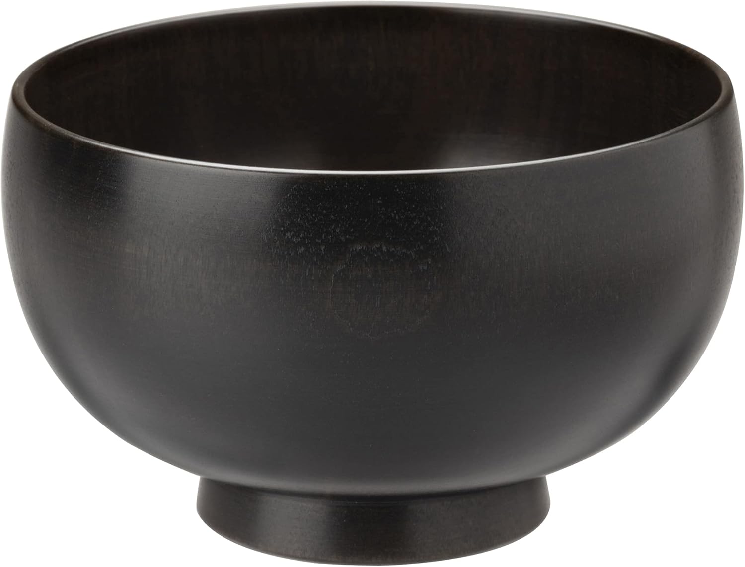 Yamanaka Lacquerware Shirasagi Wood Soup Bowl, Shirasagi Bowl, M, Approx. 4.3 inches (11 cm), Sakura, Jet Black, Made in Japan