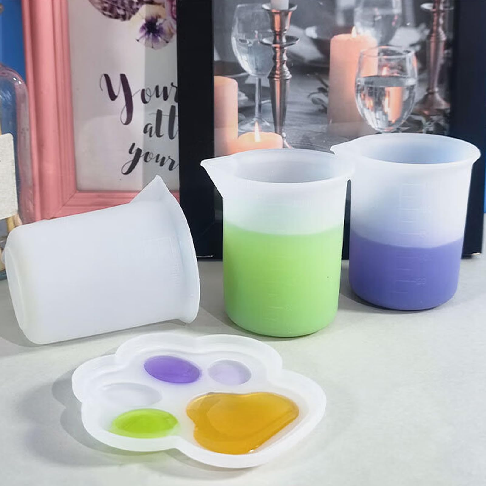 Misurino in silicone riutilizzabile per resina, tazza di miscelazione in silicone - Italia