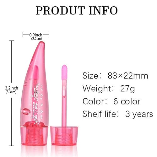 Miniatura 6 de 6 unidades de brillo labial de aloe vera, bálsamo labial nutritivo de larga duración, aceite labial de aloe vera hidratante para tratamiento de