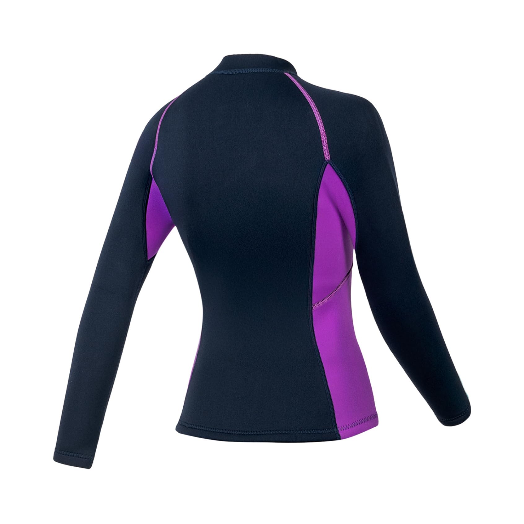 Veste Néoprène Femme 3mm Thermique Manches Longues Veste De Plongée Rashguard avec Fermeture Éclair pour Nager Plonger Surfer Snorkeler