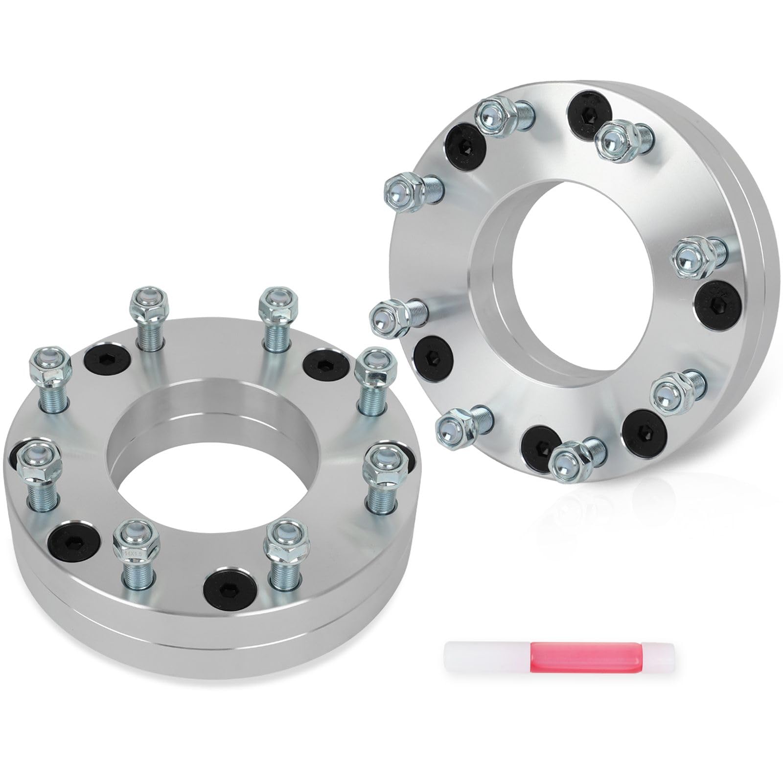 SCITOO 2Pcs 2 inch Wheel Adapters 6x5.5 to 8x180 with Studs 14x1.5 108mm CB