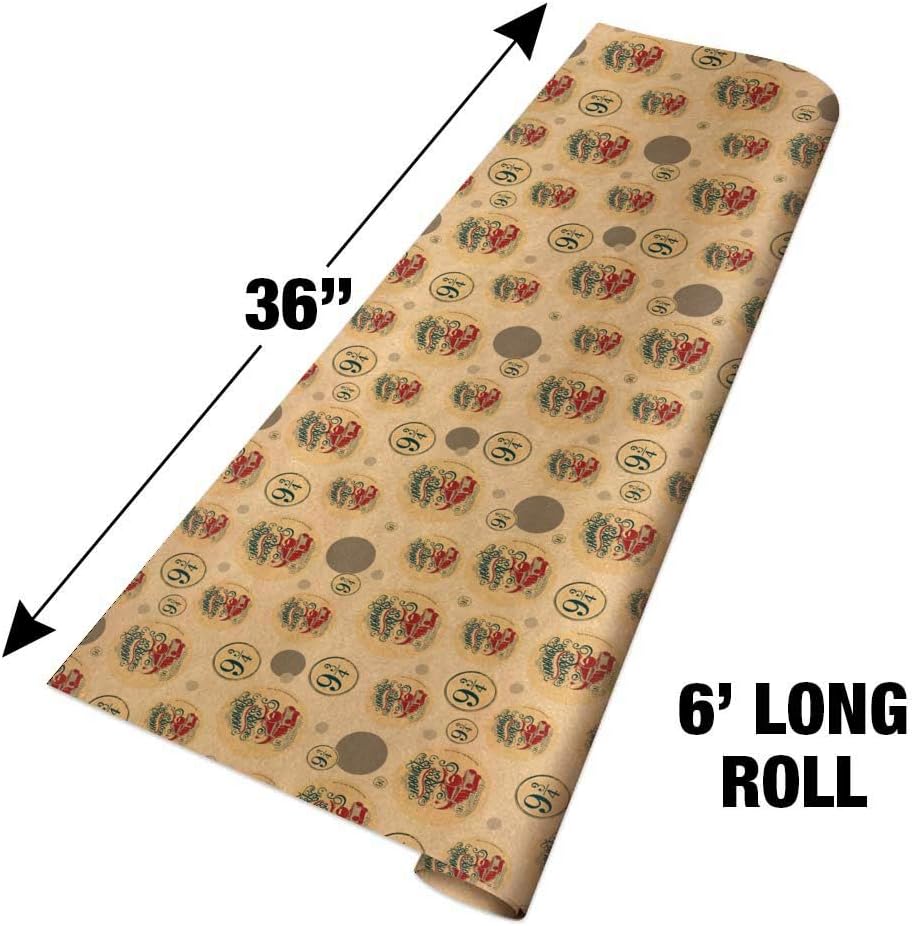 GRAPHICS & MORE Harry Potter Hogwarts Express Premium Kraft Gift Wrap Wrapping Paper Roll