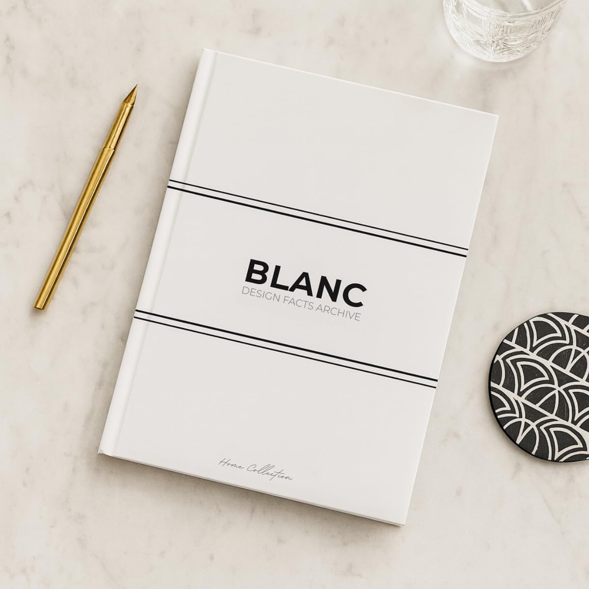 Large White Coffee Table Book – BLANC Design Facts Archive: Decorative Neutral Hardcover, Minimalist Faux Display Book with 175 Design Facts for Coffee Tables, Shelves & Home Decor      Hardcover – October 6, 2025