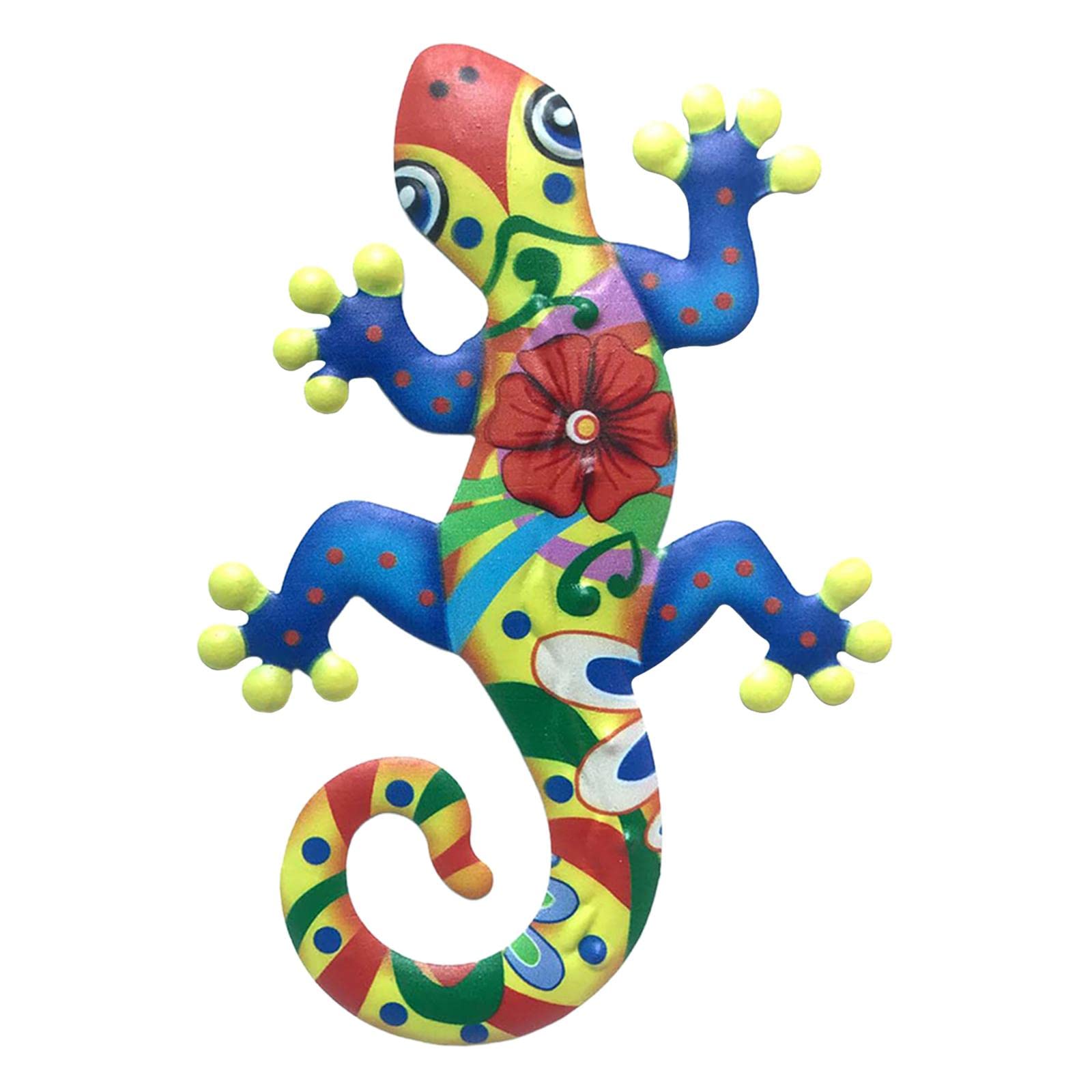 Metal Hang Gecko Wall Decor Lizard for Home Garden Patio Fence Decor Blue| Other Garden D?©cor|Home & Garden-image-41