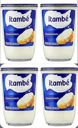Requeijao Cremoso Brasileiro Tradicional Itambe 200 g - Pack of 4 x 200g - Brazilian Cream Cheese
