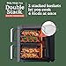 Ninja DoubleStack XL Smart 2-Basket Air Fryer, Smart Cook System, DoubleStack Technology Cook 4 Foods at Once, Space Saving Design, 10 QT, 6-in-1, Smart Finish & Match Cook, Air Fry, Broil, Bake SL451