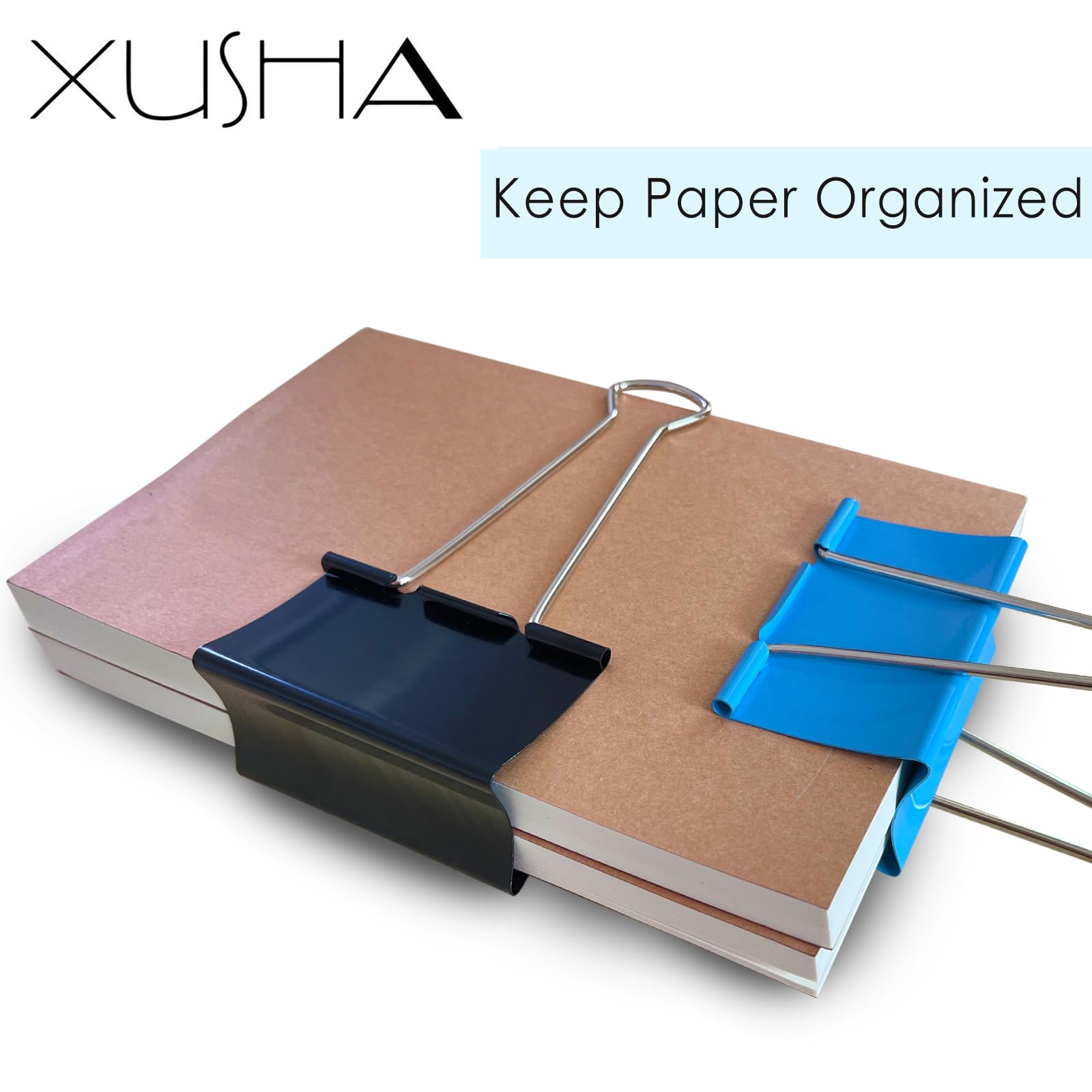 Jumbo-Binder-Clips, 7,6 cm, schwarz, extra groß, robust, für Bürobedarf, 18 Stück