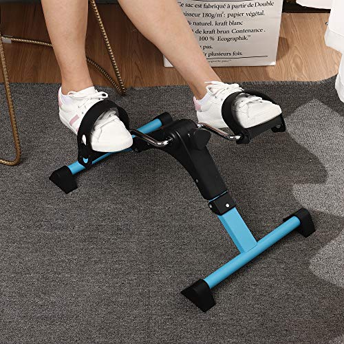 Ahmed Folding Under Desk Bike Pedal Exerciser For Arm/Leg Medical Fitness Exercise Bike Mini Portable Home Workout (Blue) #TOP7