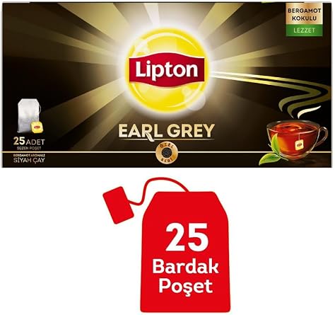Lipton Earl Grey Bardak Poşet Çay 25'Li, 50G