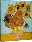 Wieco Art Sunflower by Vincent Van Gogh Oil Paintings Reproduction Modern Floral Giclee Canvas Prints Artwork Flowers Pictures on Canvas Wall Art for Bedroom Home Office Decorations