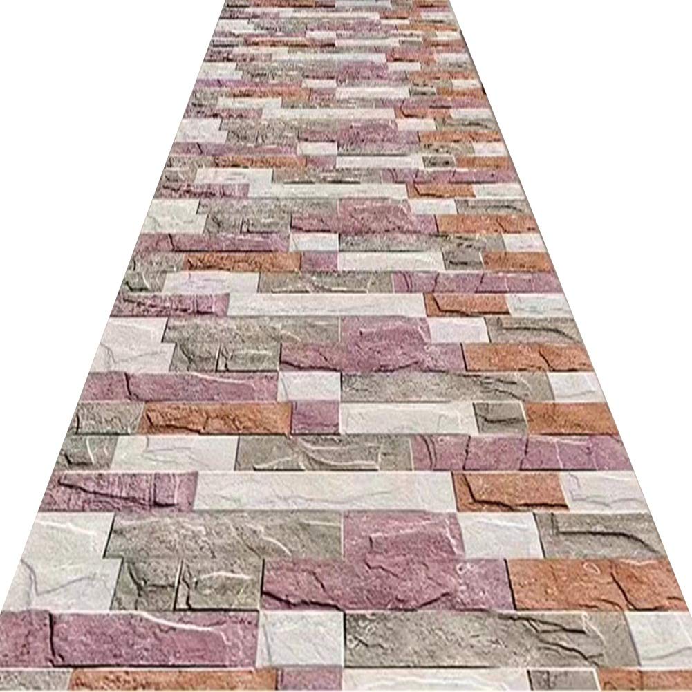 Alfombras de pasillo largo felpudos moqueta corredor diseño ladrillo retro