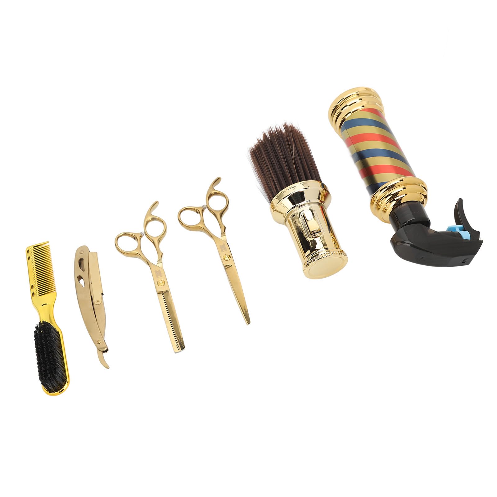 Styling Set - Profi Styling Set mit Haarschneidescheren, Sprühflasche, Staubwedel, Bürste für Haarschnitt zu Hause und im Salon