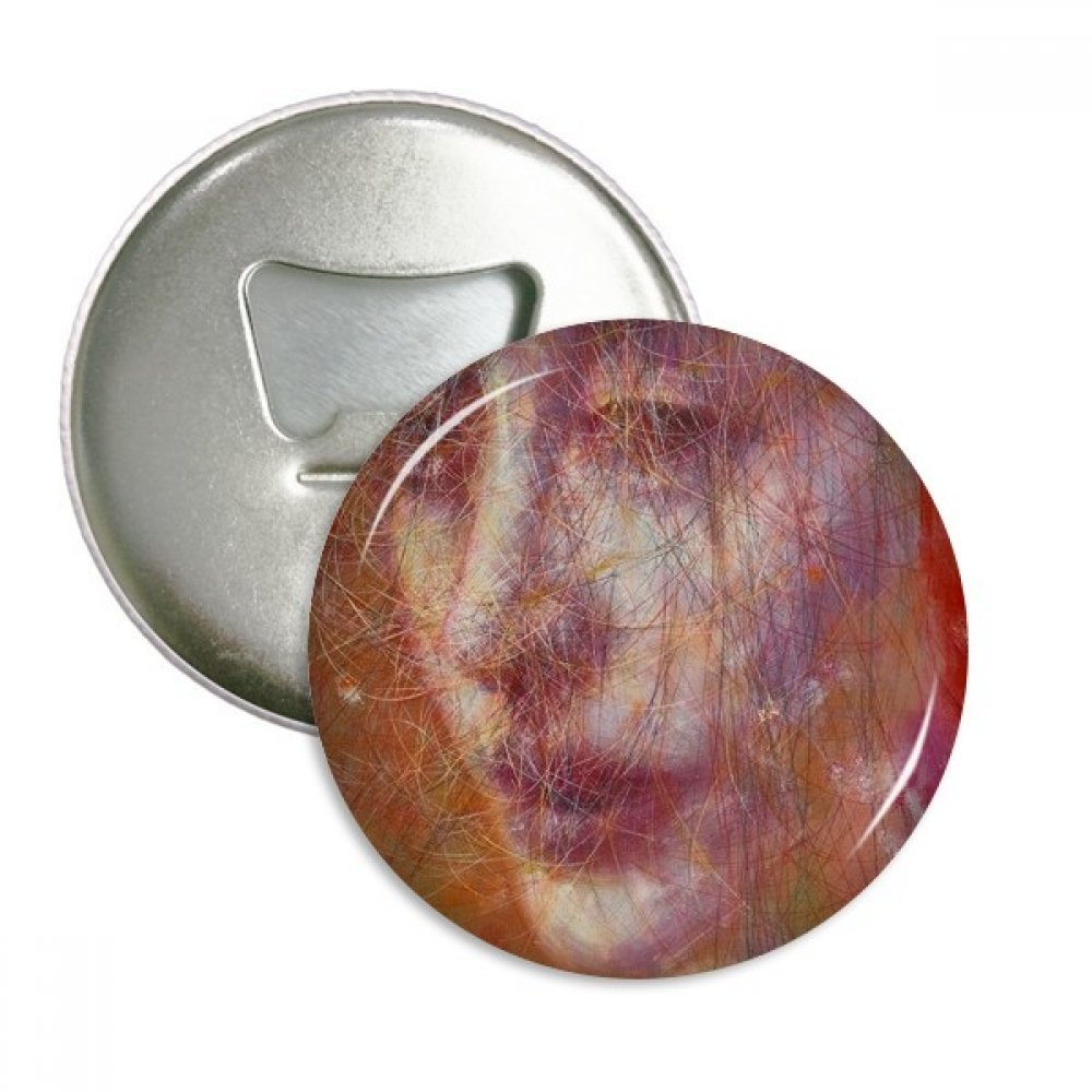 Aimant ouvre-bouteille rond motif foulard cheveux rouge peinture coffret de 3
