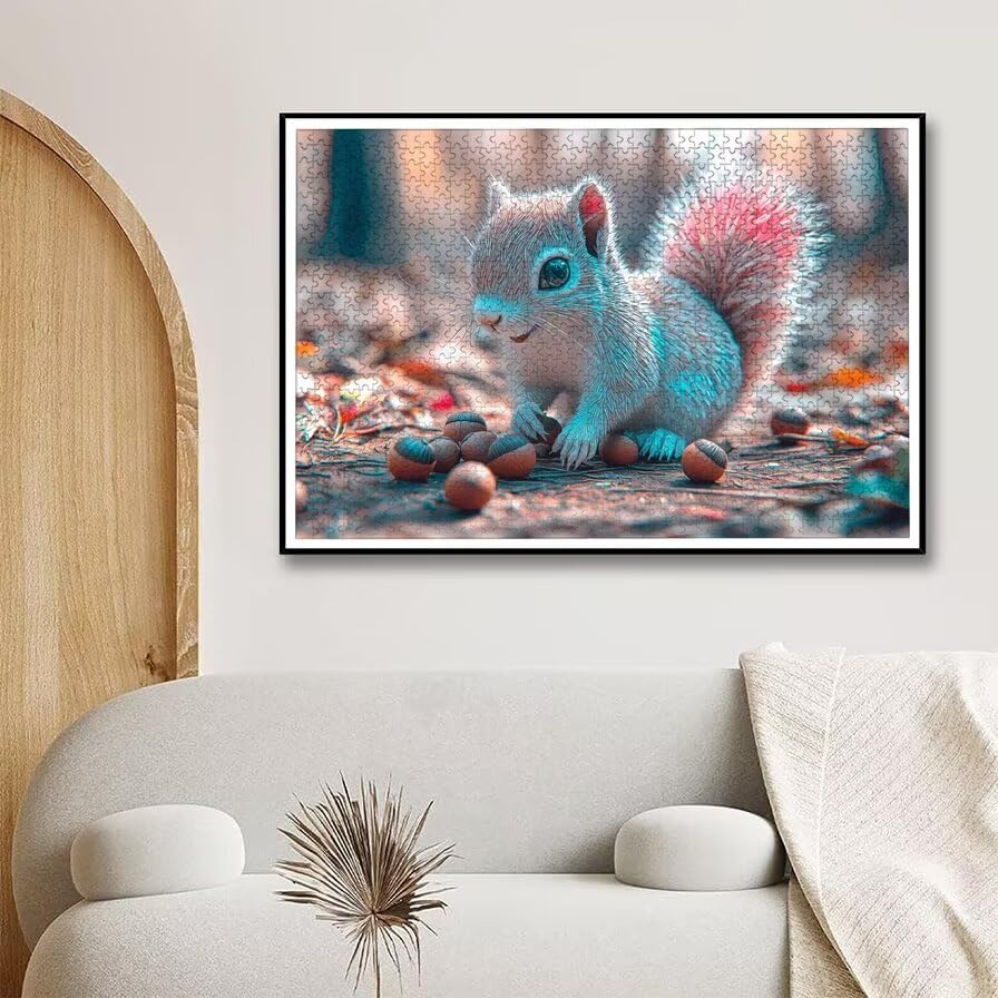 Puzzle 4000 Piezas, Puzzle Ardilla con Caja Regalo, Animal Puzzles 4000 Piezas Adultos, Medidas: 140 x 87 cm, Rompecabezas Adultos de Madera, Rompecabezas para Decoración Hogar, Regalo Mujer, -6686