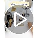 Image of KiZY Luxury 360 Rotating Makeup Brush Holder Organizer | Countertop Organizer Skincare Storage for Vanity, Desktop, Bathroom, Cosmetics | Lipstic, Eyeliners, Perfume Storage. (BLACK-TRANS COMBO)