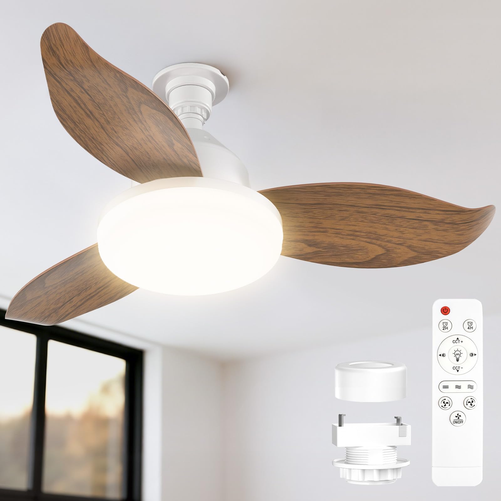 TENKOO&YOU シーリングファンライト LED 【特許登録済み・3重のセーフティ構造】Φ63.5cm 正逆回転 大風量 38W 3500LM