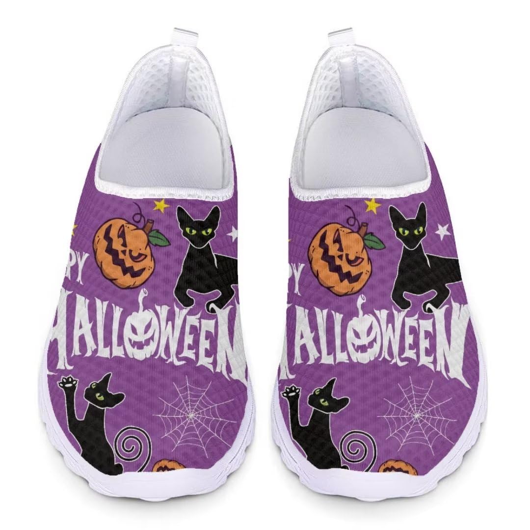 Jeiento Running Shoes for Women Men Athletic Walking Sneakers Fall Leaf Shoes Halloween Shoes for Hiking Walking Sports