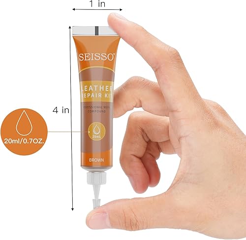 Miniatura 10 de Kit de reparación de cuero de 18 colores  para muebles, asientos de automóvil, sofás, zapatos, barco, relleno de tinte de cuero, restauración de