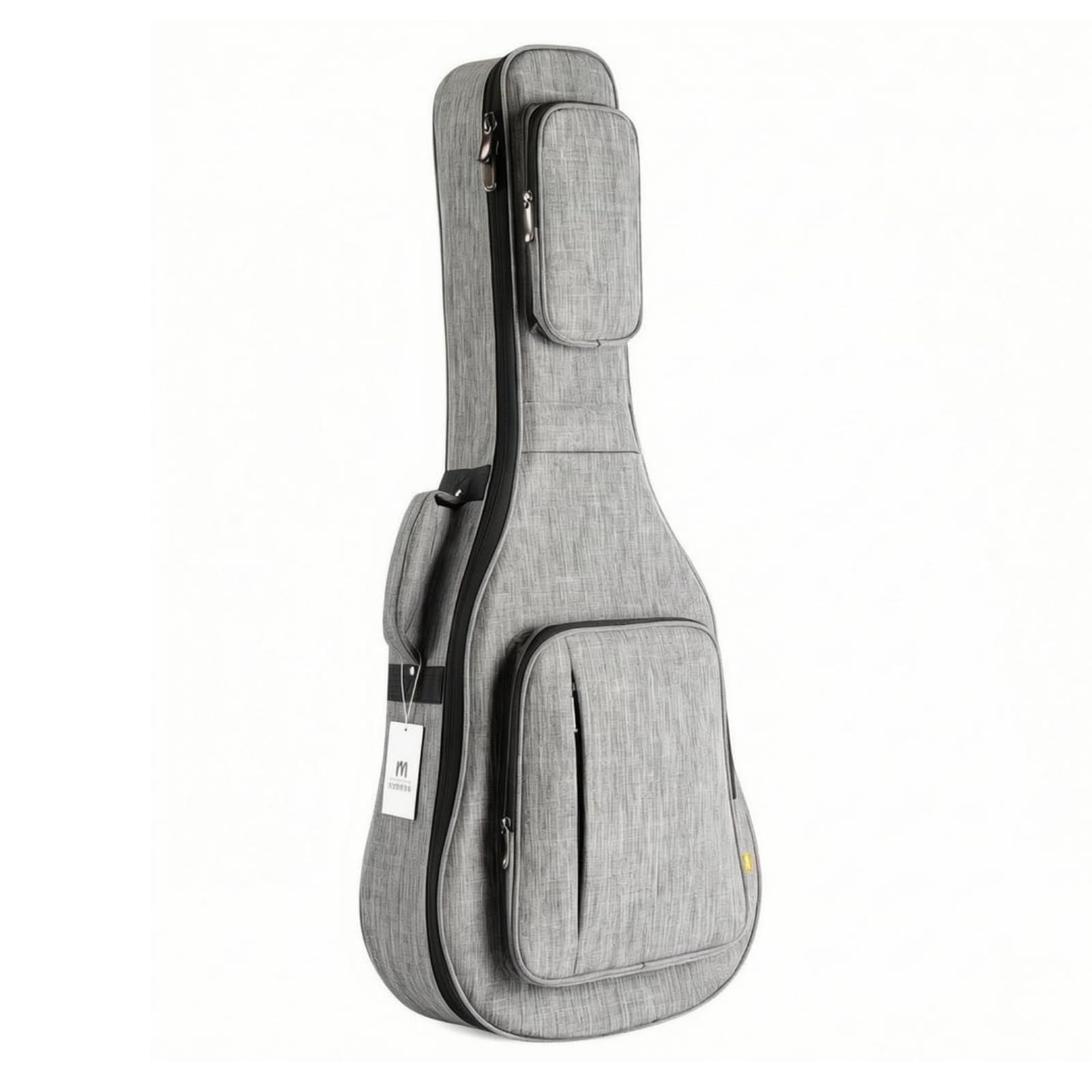 Mochila Funda Guitarra Acolchada Correas Acolchadas Mochila Guitarra con Bolsillo Frontal Antigolpes Accesorio Musical, Gris, Gris Roca, 41 Pulgadas