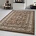 Produktbild Carpetsale24 Teppich Wohnzimmer Traditioneller Orientalisch Design Beige 80 x 150 cm - Kurzflor Teppich Schlafzimmer Floral Ornament Stil Pflegeleicht - Vintage Teppich Orientalisch Muster Läufer