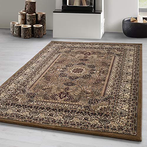 Carpetsale24 Teppich Wohnzimmer Traditioneller Orientalisch Design Beige 80 x 150 cm - Kurzflor...