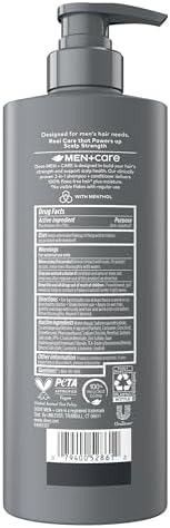 Dove Men+Care 2-in-1 Shampoo + Conditioner 1 ct Dandruff Defense to Moisturize Hair & Scalp, with Pyrithione Zinc, 18 FL OZ - 1