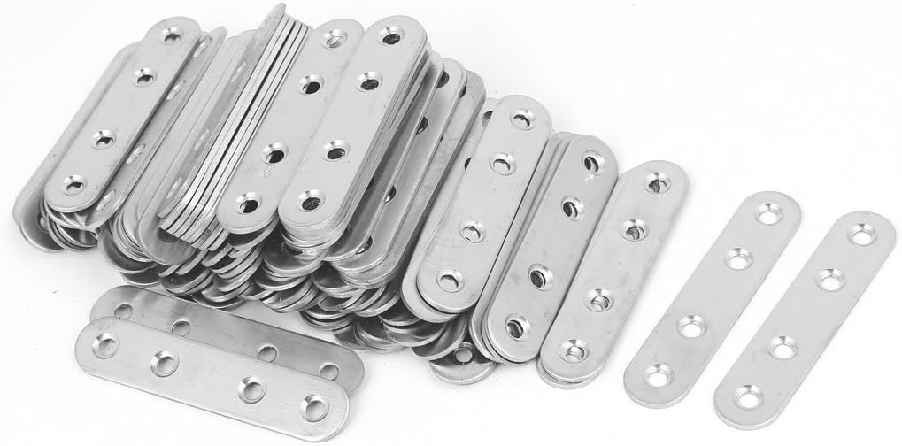 80mm x 17mm x 2mm Stainless Steel Corner Brace Flat Mending Repair Plate 100pcs (2942cf9ad6166da93bc5786dc7a383e7)