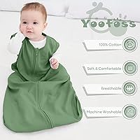 Vista 2 de Yoofoss Saco de dormir para bebé de 12 a 18 meses, 100% algodón, cremallera de 2 vías, TOG 0.5, saco de dormir para niños pequeños, cómodos, suaves