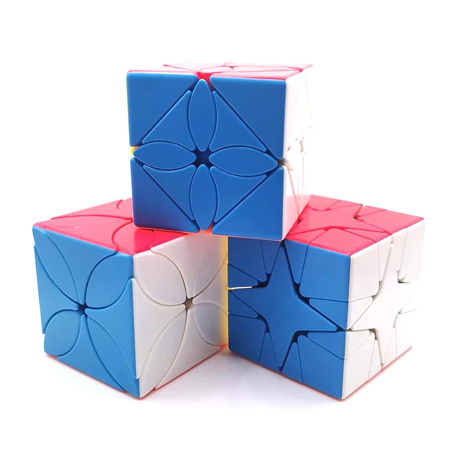 AI-YUN Speed Cube - Juego de 3 unidades, Polaris, hoja de arce y trébol, rompecabezas educativos, 5,7 cm