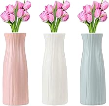 3 pezzi Vaso di plastica, Vasi Infrangibili per Fiori Vaso per Decorazioni per la Casa Geometrica in Stile Minimalista per Decorazioni per la Casa, Soggiorno, Tavolo, Ufficio