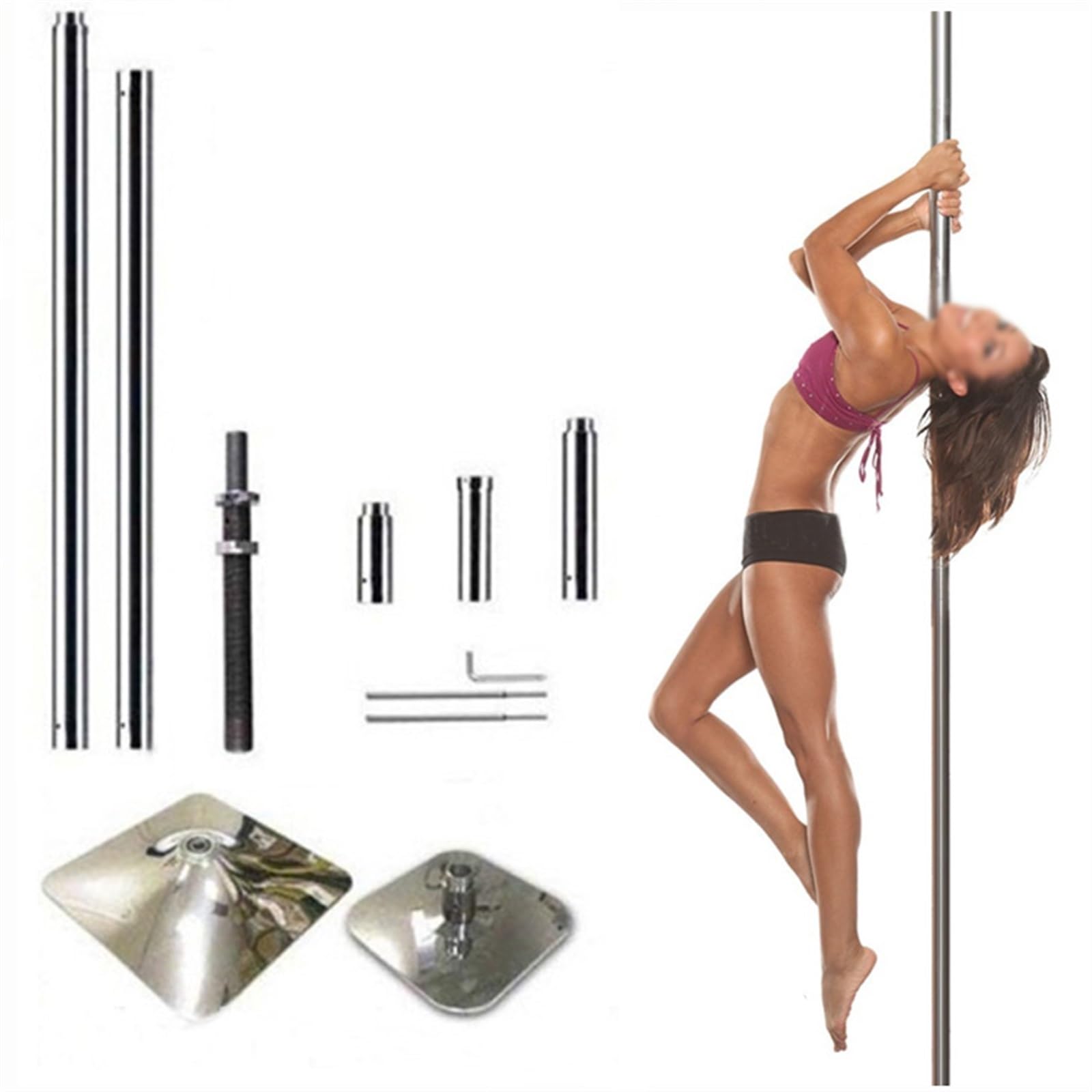 Barre de ballet et pole dance à hauteur réglable pour vos soirées et fêtes