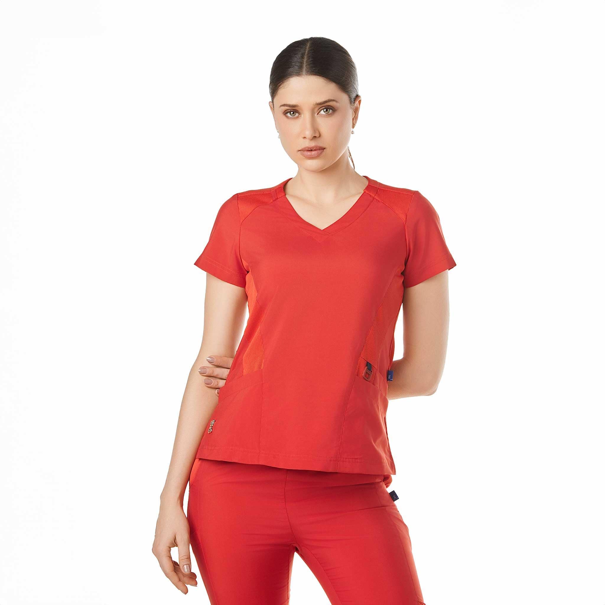 GALLANTDALE Uniforme Sanitario de Mujer Miró Casaca Cuello V Regular Fit con y Pantalón Slim Fit Recto