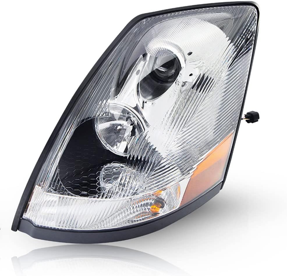 Headlights Fits Volvo 2004-2017 VN VNL, Driver Side Left, Chrome Housing