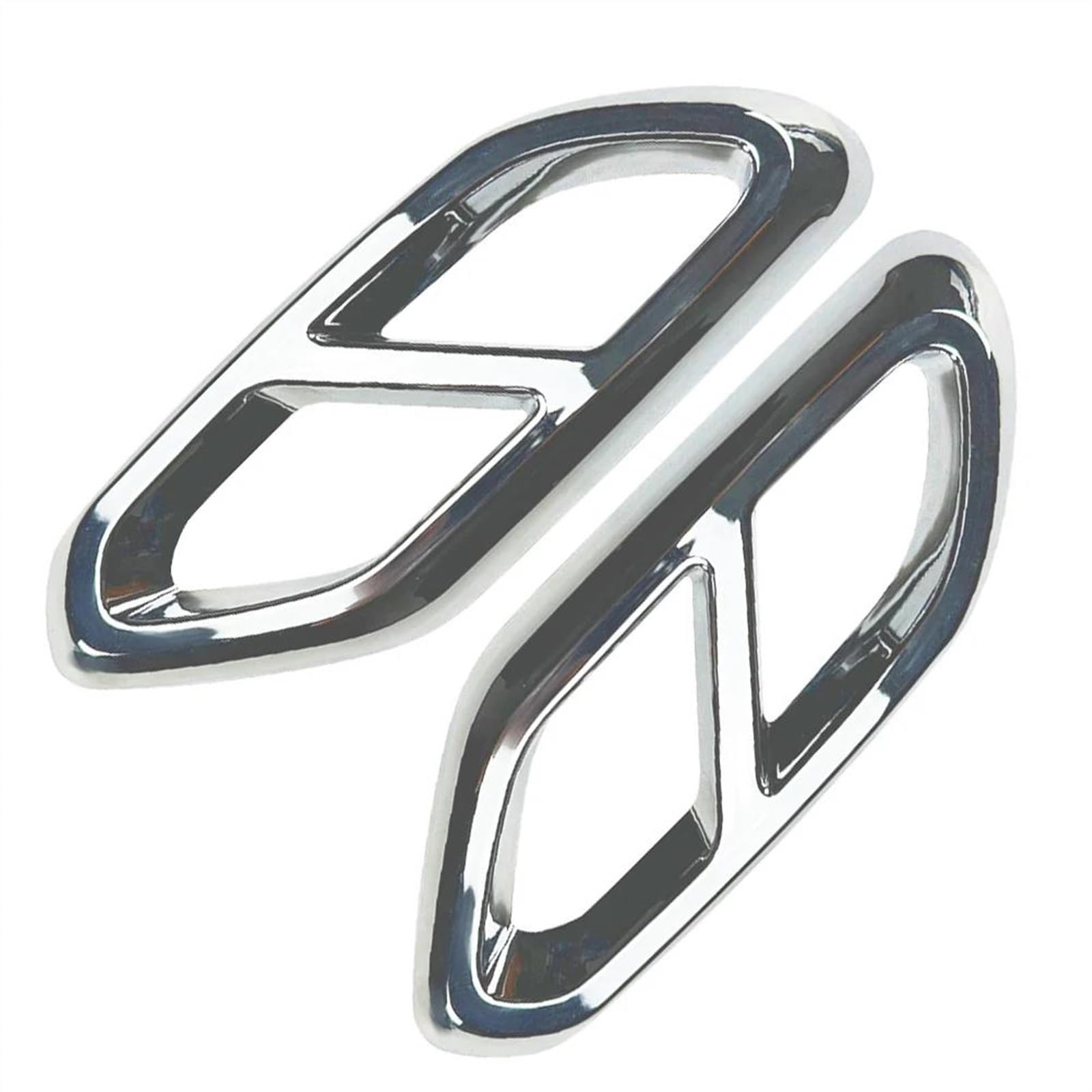 Terminali di scarico Per Mercedes Per Benz Classe GLC X254 2022 + 2 Pezzi Di Scarico Auto Coda Gola Tubo Di Scarico Marmitta Punta Copertura Finiture (Color : Argento)